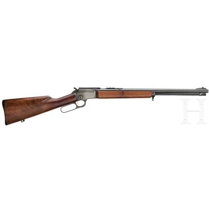 一支马林（Marlin）“金39-A Mountie”型杠杆式步枪  
口径 .22lr，编号 Z4