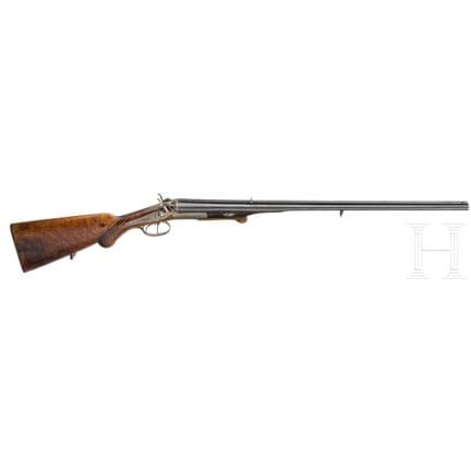 一款制造商不详的组合枪  
口径 16/65，口径 10x47R Förster，编号 3563，两