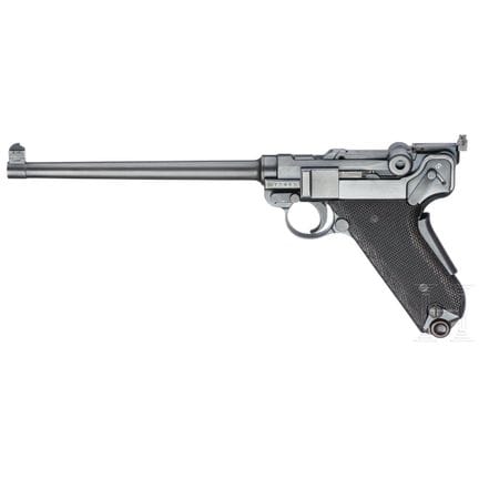 A 伯尔尼兵工厂 Parabellum Mod. 06/29 靶枪  
口径 7.65 毫米鲁格，编