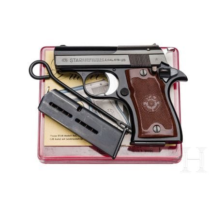 A Star 型号 CU “Starlet”，原厂包装  
口径 6.35 毫米 Browning，
