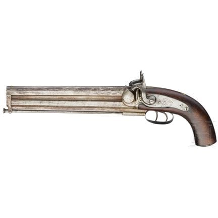 Pistola a percussione con canne sovrapposte, 1850 
