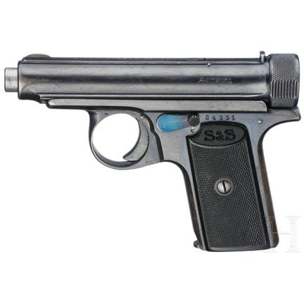 A Sauer &amp; Sohn, modèle 13  
Calibre 7,65 mm Br
