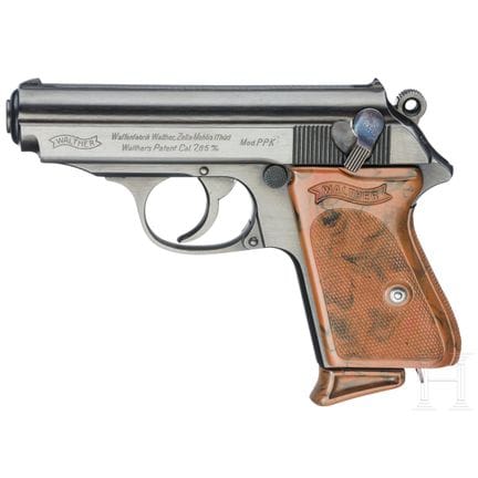 Un Walther (Zella-Mehlis) modèle PPK  
Calibre 7,6