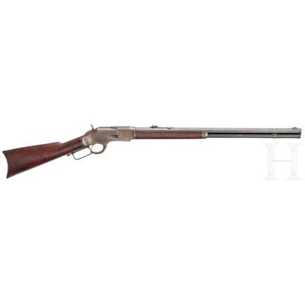 温彻斯特1873型步枪  
口径 .38-40WCF，编号 598017B，哑光处理，八边形枪管表面