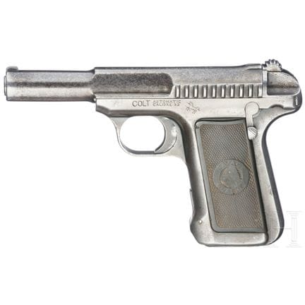 萨维奇（Savage）1907型  
口径 .32S&amp;W，编号 104391，哑光枪管，长度