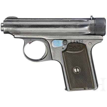 A Sauer &amp; Sohn, modèle 13  
Calibre 6,35 mm Br