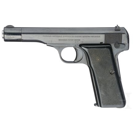 FN Mod. 1910/22  
口径 7.65 毫米布朗宁，编号 151455，编号一致。枪管表