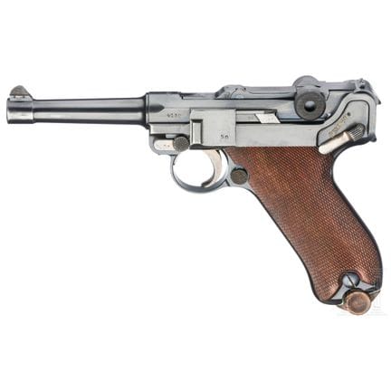 Una Luger DWM, 1912, senza attacco per la calcio  