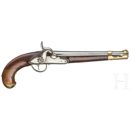Una pistola de percusión reconvertida M 1789  
Cañ