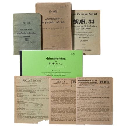 Instrucciones de Seven Gun, en alemán y neerlandés