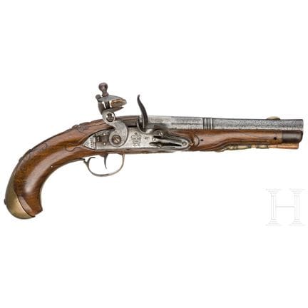 An officer's flintlock pistol, London, circa 1800 