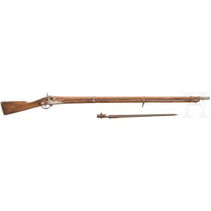 Un moschetto 1804/39  
Fucile a pietra focaia adat
