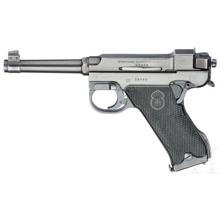 A Husqvarna Model m/40  
Caliber 9mm Luger, No. D5
