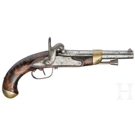 A cavalry pistol M 1822 T bis, Tulle  
Round barre