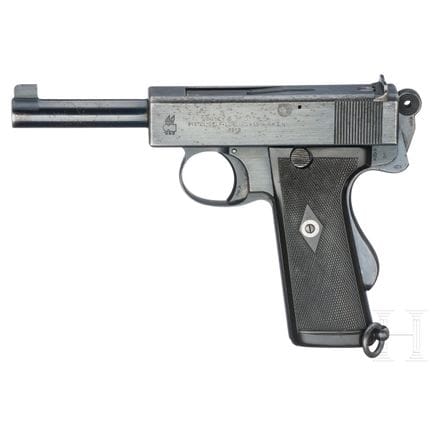 A Webley &amp; Scott Model Mk I Navy  
Caliber .45