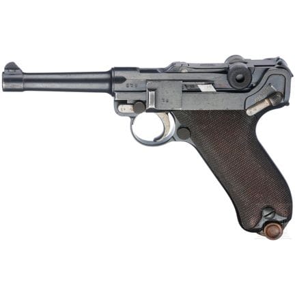 Una pistola Luger della DWM, 1910  
Calibro 9 mm L