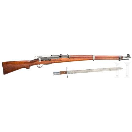 A Bern Arms Factory Model K31, with bayonet  
Cali