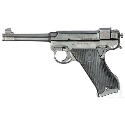 A Husqvarna Model m/40  
Caliber 9mm Luger, No. 23