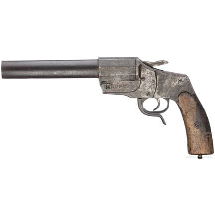 Pistola lanciarazzi mod. a leva  
Calibro 4 (segna