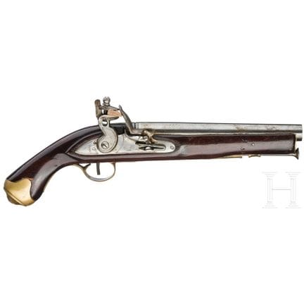 A replica of a light dragoon pistol, Model 1796, J