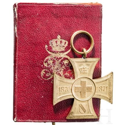 Une croix commémorative de Baden pour le service v
