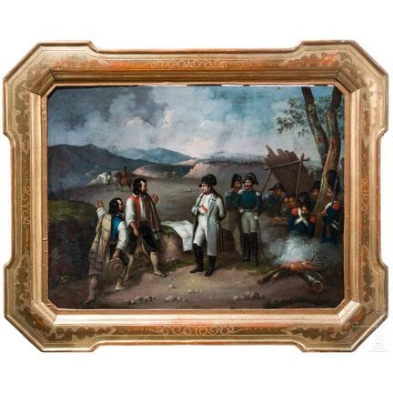 Napoleón y sus generales en un campamento de campa