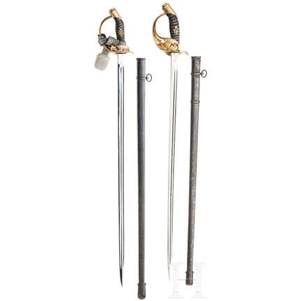 Two small-swords M 1889 for officers of the infant