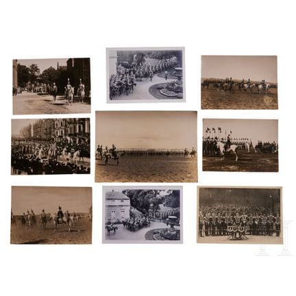 Fotografías de grupo de húsares prusianos  
Ocho f