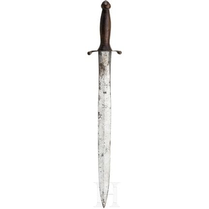 A short sword with a French fascine knife blade  
