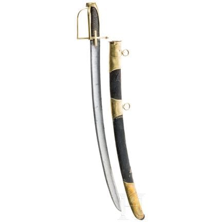 Sable de húsar con guarda giratoria, segunda mitad