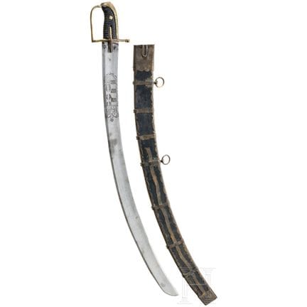 A sabre for hussar officers, a replica in the 18th