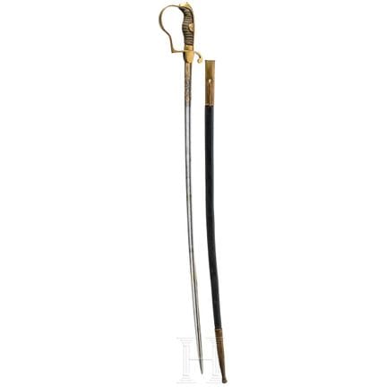 A short Eisenhauer damascus sabre for foot troops,