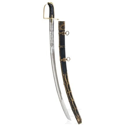 A sabre for hussar officers, a replica in the 18th