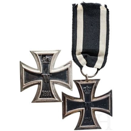 Une Croix de fer de 1914, 1re et 2e classes  
Chac