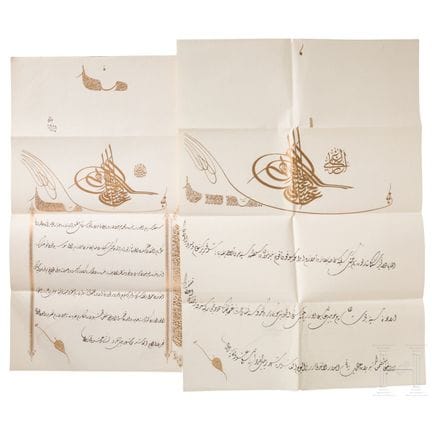 Deux certificats ottomans attestant le grade de pr