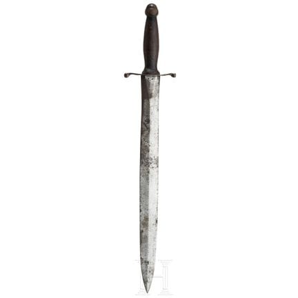 A short sword with a French fascine knife blade  
