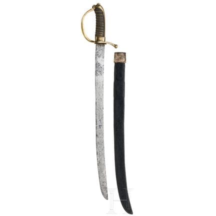 An infantry sabre, European, late 18th century  
L