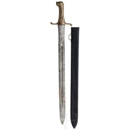 An Artillery Fascine Knife M 1805  
Breite, mittig