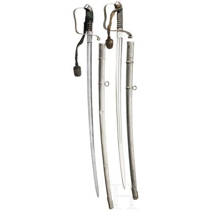 Two sabres M 1861 for infantry officers  
Vernicke