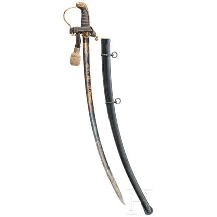 A lion's head sabre for officers of the Hamburg mi