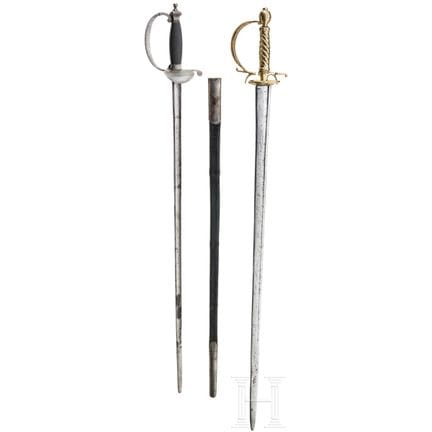 Two small swords, European, 18th/19th century  
Kr