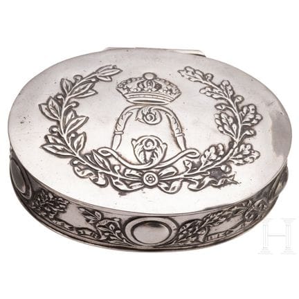 King Ludwig II of Bavaria – a silver box with entw