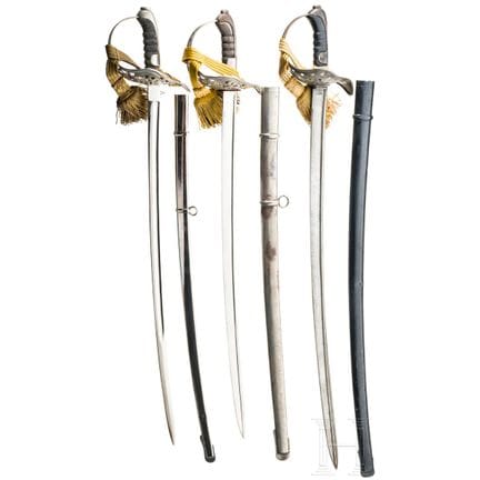 Three Austrian M 1904 sabres for members of the ca