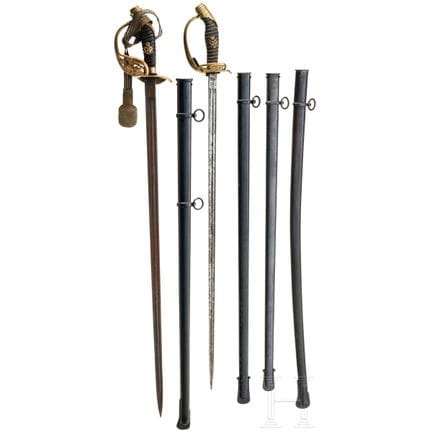 Two small-swords M 1889 for officers of the infant