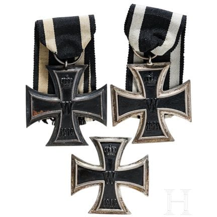 Trois Croix de fer de 1914  
Une de 1re classe, de
