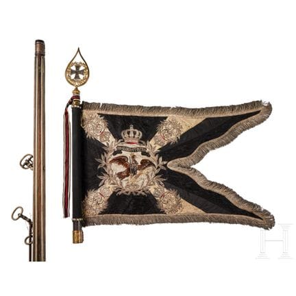 Standard with flag finial and pole of the 2nd Leib