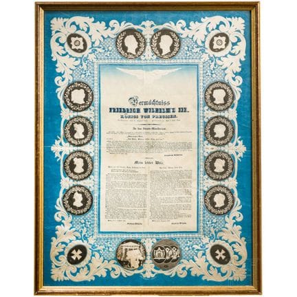 «Legado de Federico Guillermo III, rey de Prusia» 