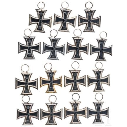 Une collection de Croix de fer de 2e classe, 1914 