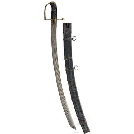 A sabre for hussar officers, a replica in the 18th
