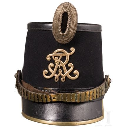 Uno shako M 1854 per gli ufficiali dei battaglioni